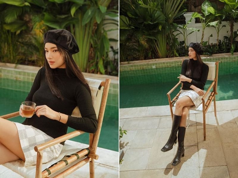 Tạo dáng chụp ảnh với ghế