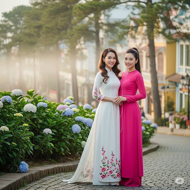 tạo dáng chụp ảnh 2 người nữ